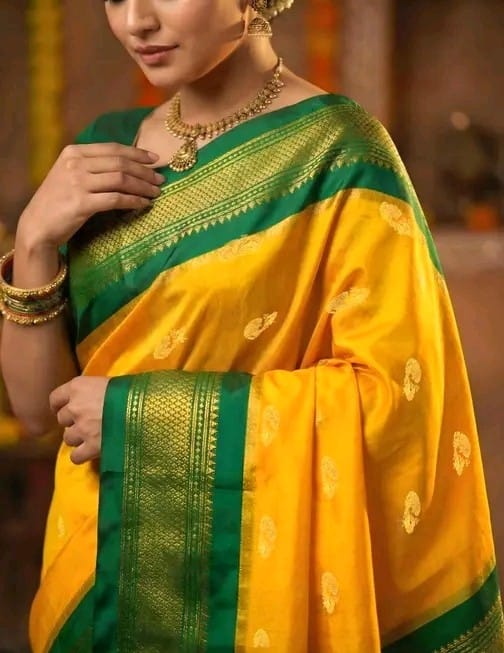 Traditional Saree with elegant pallu design