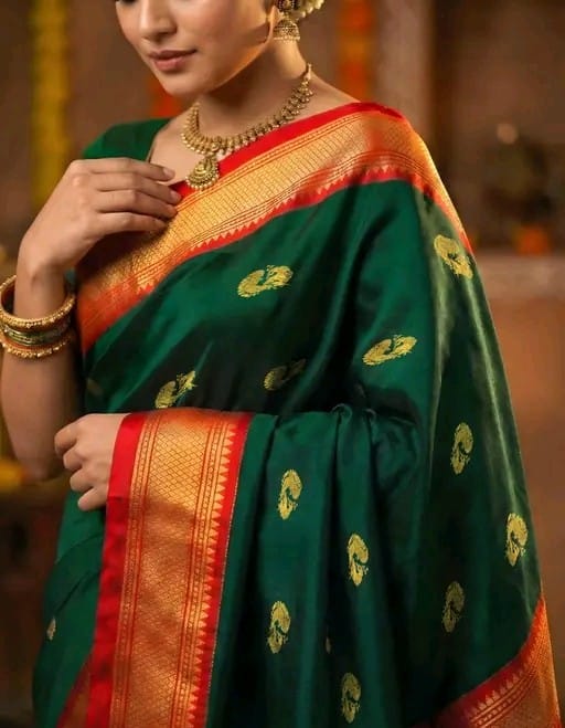 Traditional Saree with elegant pallu design
