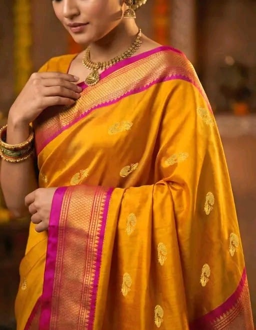 Traditional Saree with elegant pallu design