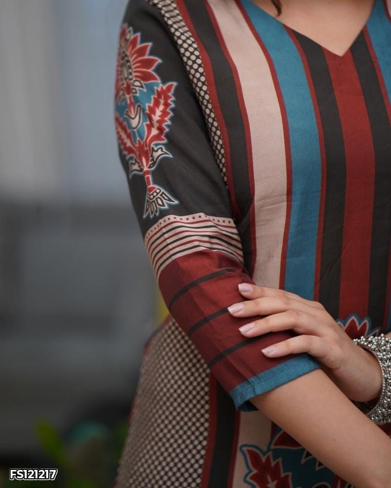WOMEN'S PURE VISCOSE RAYON PRINTED KURTA SET