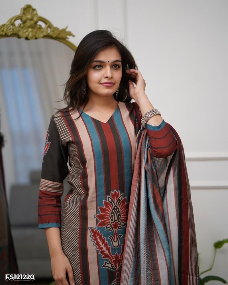 WOMEN'S PURE VISCOSE RAYON PRINTED KURTA SET