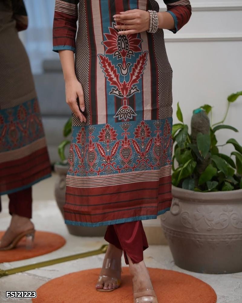 WOMEN'S PURE VISCOSE RAYON PRINTED KURTA SET