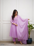 Cotton Embroidery Mirror Work Kurta Pant Set with Dupatta